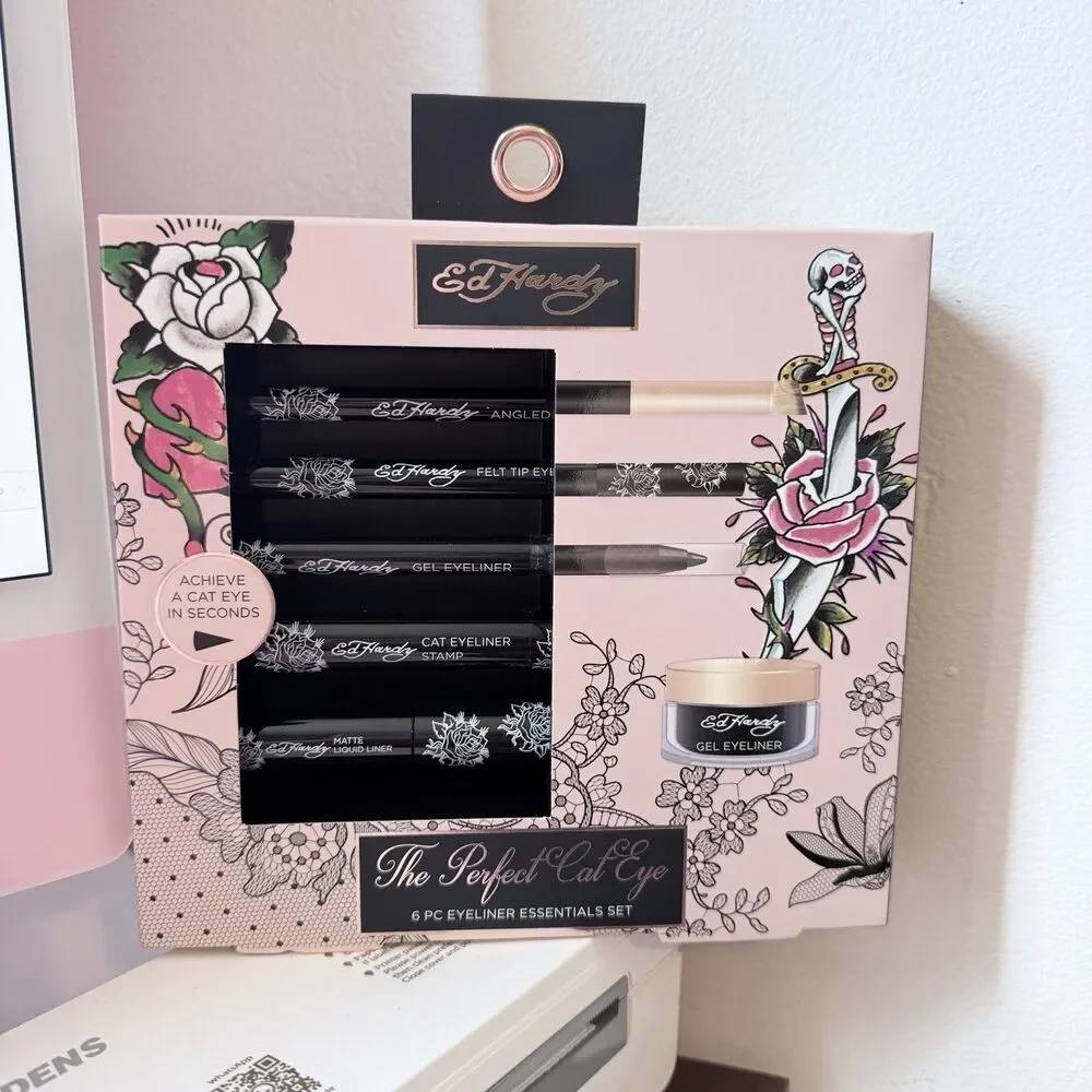 Ed Hardy The Perfect Cat Eye 6 Pc Eyeliner Essentials Set New In Box